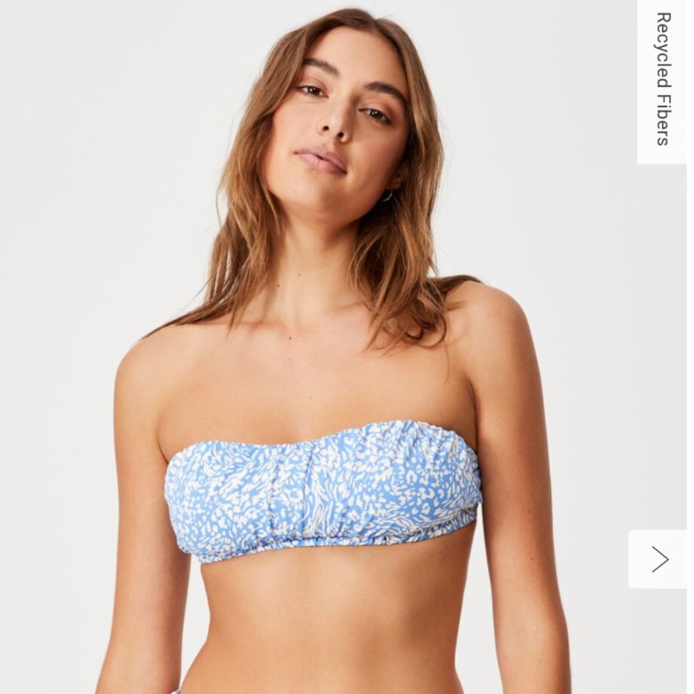 Gathered Bandeau Bikini Top